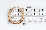 將圖片載入圖庫檢視器 14k Rose Gold 20mm x 3mm Diamond Cut Round Hoop Earrings
