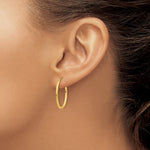 Lataa kuva Galleria-katseluun, 14k Yellow Gold Classic Oval Lightweight Hoop Earrings
