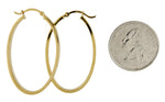 이미지를 갤러리 뷰어에 로드 , 14k Yellow Gold Classic Large Oval Hoop Earrings
