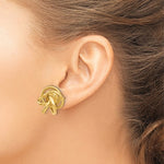 Indlæs billede til gallerivisning 14k Yellow Gold Classic Love Knot Stud Post Earrings
