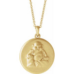 Kép betöltése a galériamegjelenítőbe: Platinum 14k Yellow Rose White Gold Sterling Silver Buddha Pendant Charm Necklace
