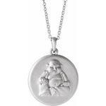 Load image into Gallery viewer, Platinum 14k Yellow Rose White Gold Sterling Silver Buddha Pendant Charm Necklace
