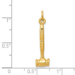 將圖片載入圖庫檢視器 14k Yellow Gold Gavel 3D Pendant Charm
