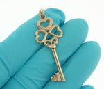 Load image into Gallery viewer, 14k Yellow Gold Key to My Heart Pendant Charm

