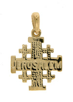 Lataa kuva Galleria-katseluun, 10k Yellow Gold Jerusalem Cross Pendant Charm
