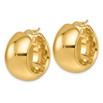 Lataa kuva Galleria-katseluun, 18K 14K Yellow Gold 27mm x 15mm Classic Round Hoop Earrings
