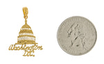Carica l&#39;immagine nel visualizzatore di Gallery, 14k Yellow Gold Washington DC Capitol Building Pendant Charm
