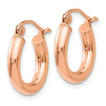 Charger l&#39;image dans la galerie, 14K Rose Gold 16mm x 3mm Classic Round Hoop Earrings
