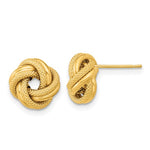 將圖片載入圖庫檢視器 14k Yellow Gold 10mm Classic Love Knot Stud Post Earrings
