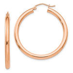 Load image into Gallery viewer, 14K Rose Gold Classic Round Hoop Earrings 35mm x 3mm
