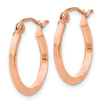 Carregar imagem no visualizador da galeria, 14K Rose Gold 12mm x 2.5mm Knife Edge Round Hoop Earrings
