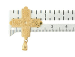 Загрузить изображение в средство просмотра галереи, 14k Yellow Gold Jerusalem Cross Reversible Pendant Charm
