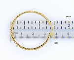 Lataa kuva Galleria-katseluun, 14k Yellow Gold 37mm x 2.5mm Diamond Cut Round Hoop Earrings
