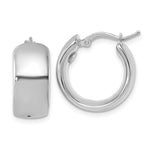 Load image into Gallery viewer, 18K Yellow White Gold 18mm x 8mm Classic Round Hoop Earrings
