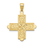 Ladda upp bild till gallerivisning, 14k Yellow Gold Jerusalem Cross Reversible Pendant Charm
