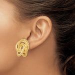 Φόρτωση εικόνας στο εργαλείο προβολής Συλλογής, 14k Yellow Gold Twisted Love Knot Stud Post Earrings
