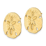 Φόρτωση εικόνας στο εργαλείο προβολής Συλλογής, 14k Yellow Gold Sand Dollar Starfish Post Push Back Earrings
