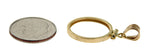 Φόρτωση εικόνας στο εργαλείο προβολής Συλλογής, 14K Yellow Gold Holds 16.5mm Coins or 1/10 oz American Eagle 1/10 oz Krugerrand Screw Top Coin Holder Bezel Pendant
