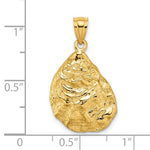 Indlæs billede til gallerivisning 14k Yellow Gold Oyster Shell Seashell 3D Pendant Charm
