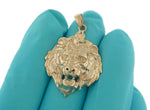 Cargar imagen en el visor de la galería, 14k Yellow Gold Lion Head Large Pendant Charm

