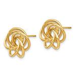 Lataa kuva Galleria-katseluun, 14k Yellow Gold Flower Love Knot Stud Post Earrings
