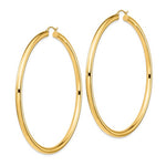 Load image into Gallery viewer, 14K Yellow Gold 80mm x 4mm Extra Large Giant Gigantic Big Round Classic Hoop Earrings
