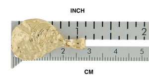 14k Yellow Gold Oyster Shell Seashell 3D Pendant Charm
