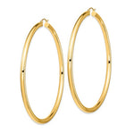 이미지를 갤러리 뷰어에 로드 , 14K Yellow Gold 80mm x 4mm Extra Large Giant Gigantic Big Lightweight Round Classic Hoop Earrings
