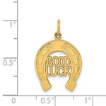 Kép betöltése a galériamegjelenítőbe: 14k Yellow Gold Horseshoe Good Luck Pendant Charm
