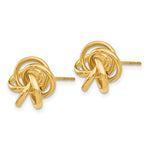 Lade das Bild in den Galerie-Viewer, 14k Yellow Gold Classic Love Knot Stud Post Earrings
