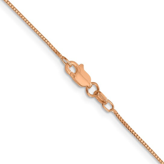 14K Rose Gold 0.7mm Box Link Bracelet Anklet Necklace Pendant Chain