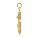 Indlæs billede til gallerivisning 14K Yellow Gold Satin Diamond-Cut Mariners Crucifix Pendant
