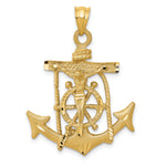Indlæs billede til gallerivisning 14K Yellow Gold Satin Diamond-Cut Mariners Crucifix Pendant
