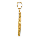 Indlæs billede til gallerivisning 14K Yellow Gold Wheat Chain 1/10 oz American Eagle Krugerrand Coin Bezel Holder Pendant Charm Screw Top Fits 16.5 mm Coins
