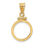 Load image into Gallery viewer, 10K Yellow Gold 14 mm Coin Holder Bezel Pendant 
