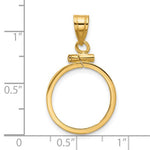 Load image into Gallery viewer, 10K Yellow Gold 1/10 oz Maple Leaf Philharmonic Australian Nugget Kangaroo Coin Bezel Holder Pendant Screw Top Fits 16 mm Coins
