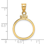 Carica l'immagine nel visualizzatore di Gallery, 10K Yellow Gold 1/10 oz American Eagle Krugerrand Coin Bezel Holder Pendant Screw Top Fits 16.5 mm Coins
