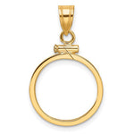 Carica l'immagine nel visualizzatore di Gallery, 10K Yellow Gold 1/10 oz American Eagle Krugerrand Coin Bezel Holder Pendant Screw Top Fits 16.5 mm Coins
