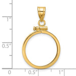 Charger l'image dans la galerie, 10K Yellow Gold US $2.50 Dollar Liberty Indian Barber Dime Mercury Dime Coin Bezel Holder Pendant Screw Top Fits 17.8 mm Coins
