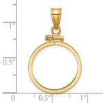 Lade das Bild in den Galerie-Viewer, 10K Yellow Gold US Dime 1/10 oz Panda Cat Coin Bezel Holder Pendant Screw Top Fits 18 mm Coins
