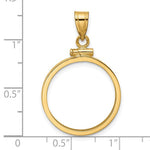 Indlæs billede til gallerivisning 10K Yellow Gold 1/4 oz Kangaroo Coin Bezel Holder Pendant Screw Top Fits 20 mm Coins
