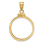 Charger l'image dans la galerie, 10K Yellow Gold 1/4 oz Gold Maple Leaf Coin Bezel Holder Pendant Screw Top Fits 20.2 mm Coins
