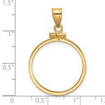 Indlæs billede til gallerivisning 10K Yellow Gold US $5 Dollar Liberty Indian Statue of Liberty Bald Eagle Congressional Coin Bezel Holder Pendant Screw Top Fits 21.6 mm Coins
