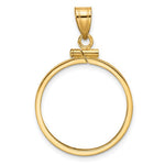Indlæs billede til gallerivisning 10K Yellow Gold US $5 Dollar Liberty Indian Statue of Liberty Bald Eagle Congressional Coin Bezel Holder Pendant Screw Top Fits 21.6 mm Coins
