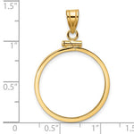 Carica l'immagine nel visualizzatore di Gallery, 10K Yellow Gold US $5 Dollar Liberty Classic 10 Peso Coin Bezel Holder Pendant Screw Top Fits 22.6 mm Coins
