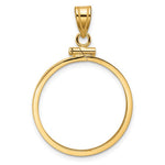 Carica l'immagine nel visualizzatore di Gallery, 10K Yellow Gold US $5 Dollar Liberty Classic 10 Peso Coin Bezel Holder Pendant Screw Top Fits 22.6 mm Coins
