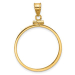 Carica l'immagine nel visualizzatore di Gallery, 10K Yellow Gold 1/2 oz Maple Leaf Australian Nugget Kangaroo Koala Coin Bezel Holder Pendant Screw Top Fits 25 mm Coins
