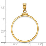 Załaduj obraz do przeglądarki galerii, 14K Yellow Gold 20 Peso Coin Bezel Holder Pendant Screw Top Fits 27.5 mm Coins

