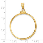Charger l'image dans la galerie, 10K Yellow Gold 1 oz Maple Leaf 1/2 oz Cat Coin Bezel Holder Pendant Screw Top Fits 30 mm Coins
