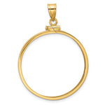 Charger l'image dans la galerie, 10K Yellow Gold 1 oz Maple Leaf 1/2 oz Cat Coin Bezel Holder Pendant Screw Top Fits 30 mm Coins
